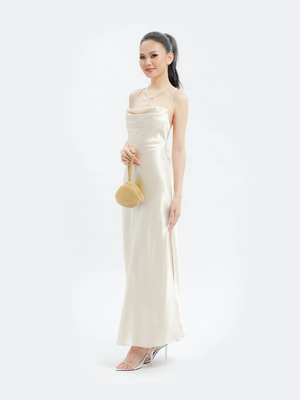 Đầm lụa buộc dây sau lưng Adela Dress – Lụa Là – ảnh 11