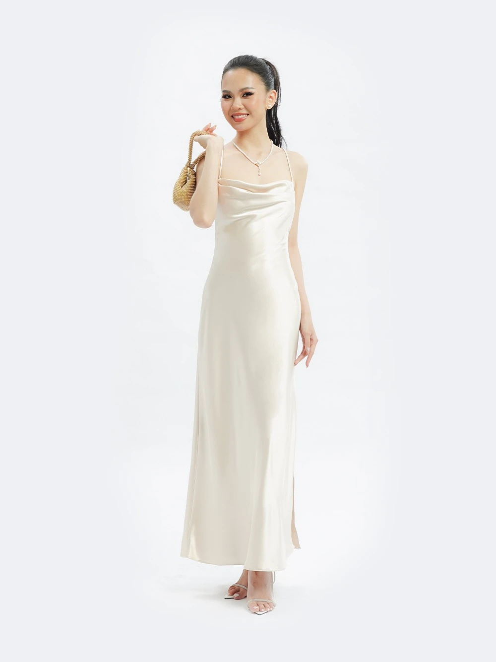 Đầm lụa buộc dây sau lưng Adela Dress – Lụa Là – ảnh 12