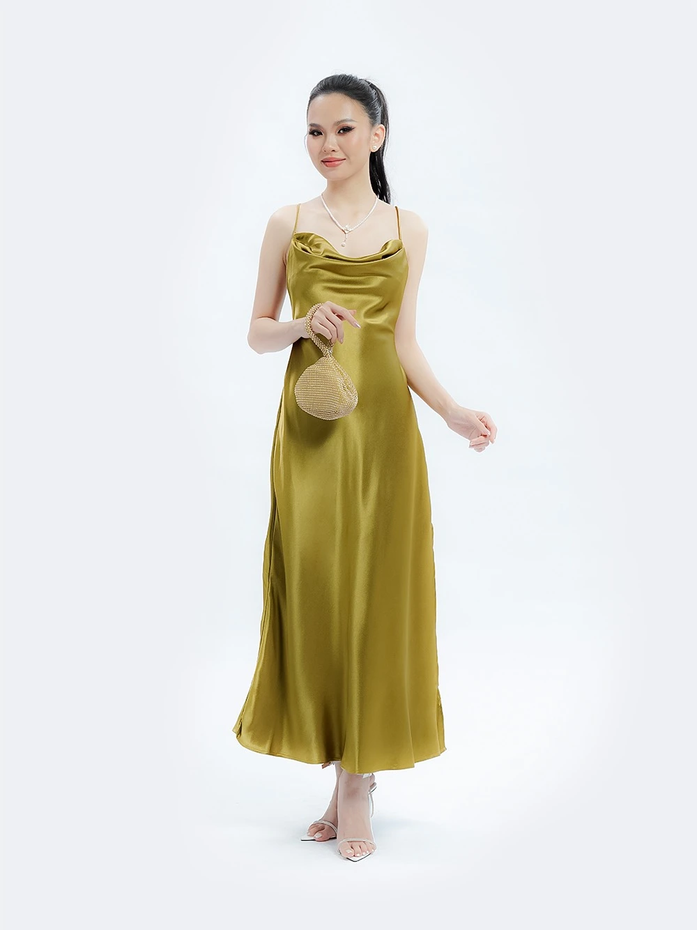 Đầm lụa buộc dây sau lưng Adela Dress – Lụa Là – ảnh 28