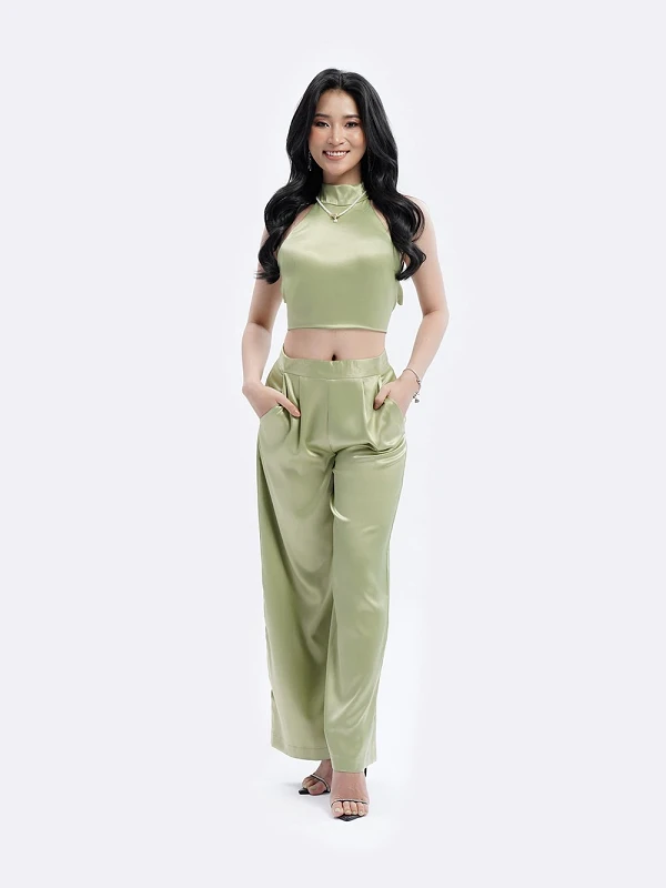 Set áo yếm và quần suông lụa Callia Set – Lụa Là