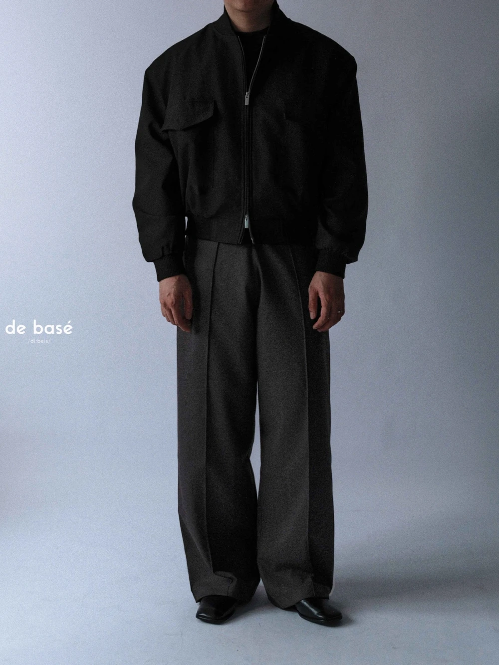 Áo Khoác Bomber Kaki JACKET 01 - Áo Khoác Bomber Kaki – De Basé, màu đen – ảnh 6