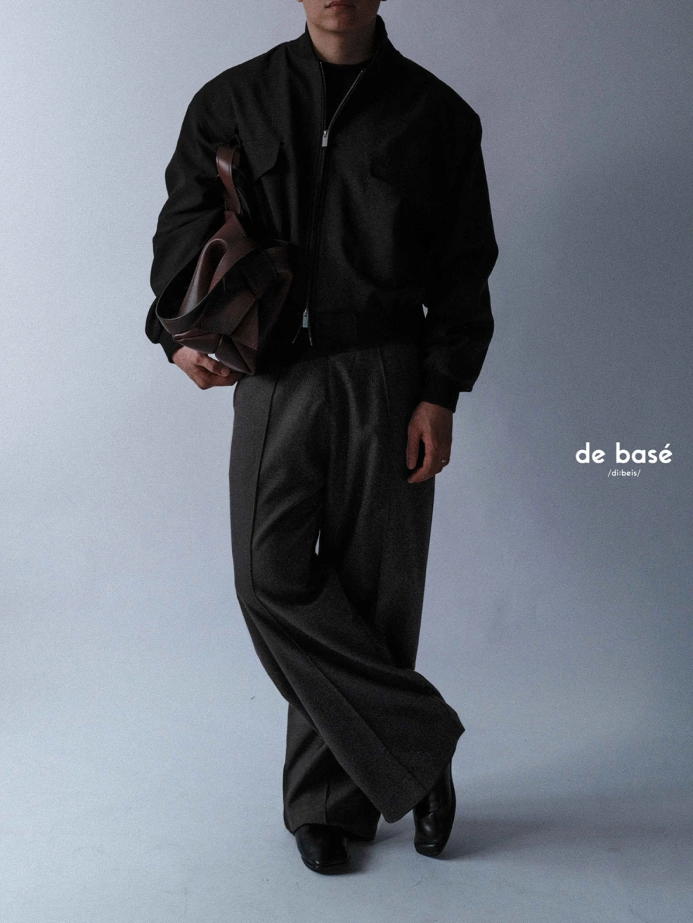 Áo Khoác Bomber Kaki JACKET 01 - Áo Khoác Bomber Kaki – De Basé, màu đen – ảnh 7