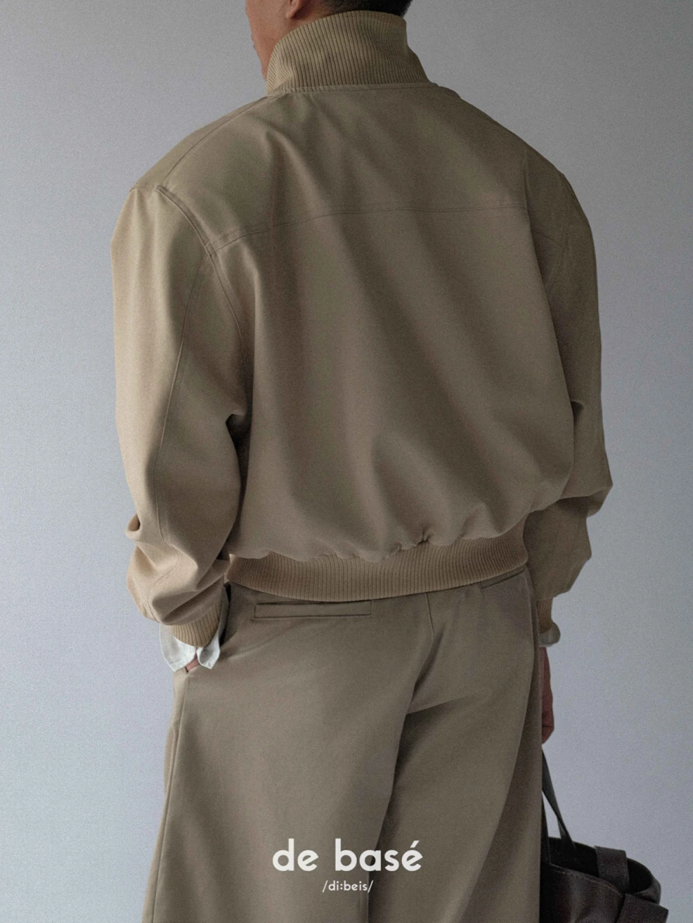 Áo Khoác Bomber Kaki JACKET 01 - Áo Khoác Bomber Kaki – De Basé, màu be – ảnh 8