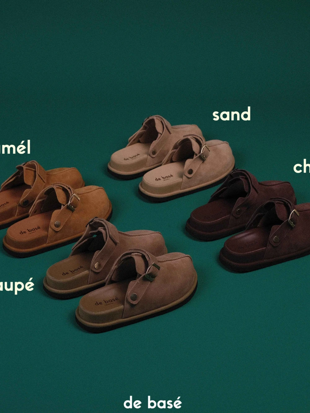 Dép Quai Cài Da Lộn Dép Quai Cài Da Lộn - De Basé Buckle Mulé – De Basé, màu caramel – ảnh 4