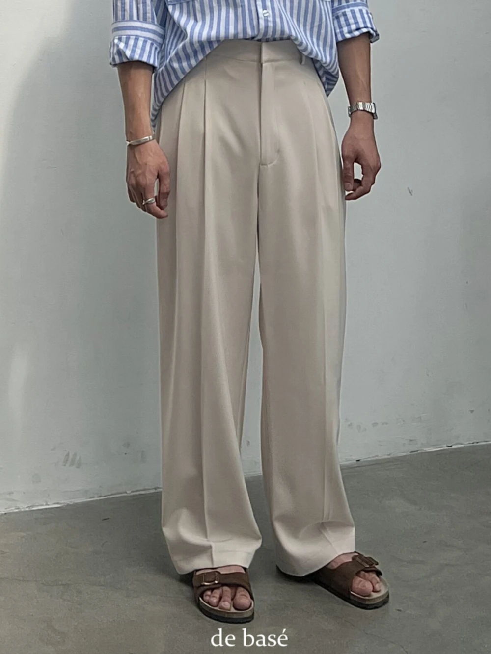 Quần Xuông Ống Rộng CLASSY Wide Leg Pants - Quần Xuông Ống Rộng – De Basé, màu kem