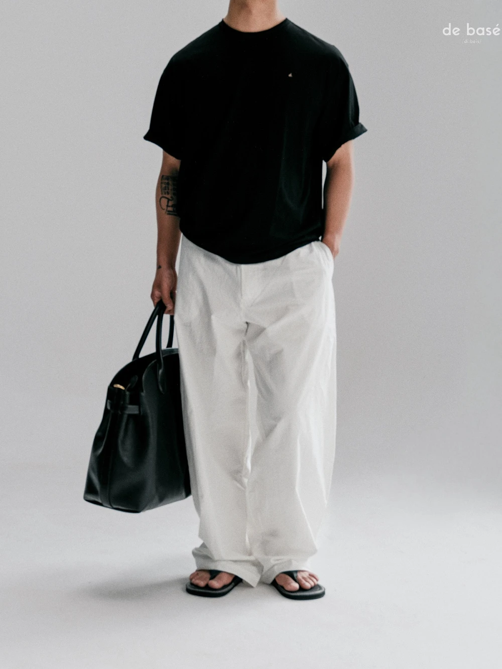 Quần Ống Rộng Form Barrel PANTS 03 - Quần Ống Rộng Form Barrel – De Basé, màu trắng