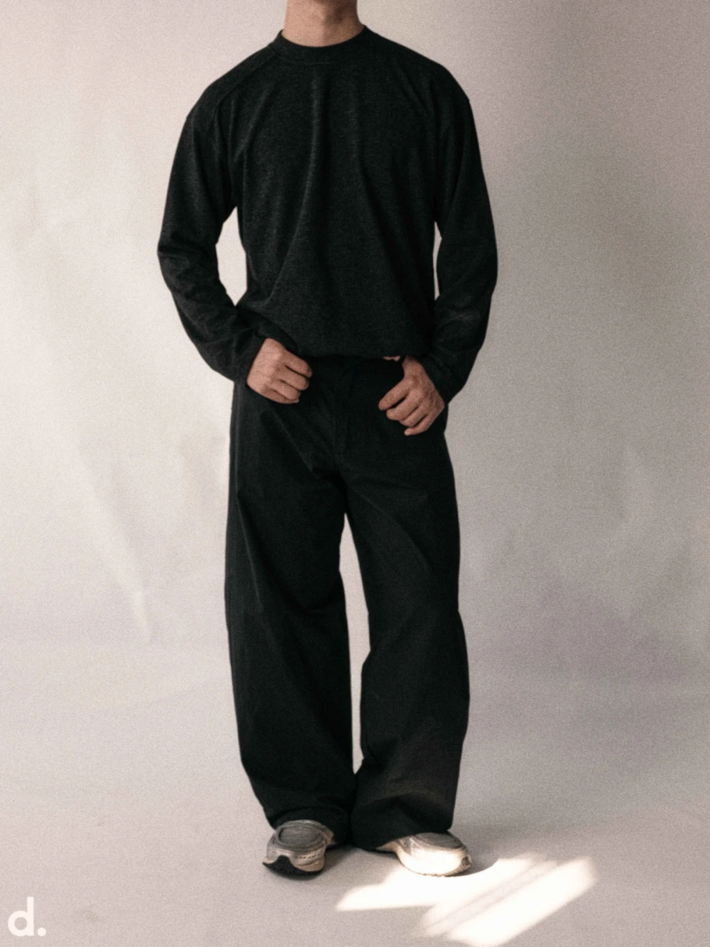Quần Ống Rộng Form Barrel PANTS 03 - Quần Ống Rộng Form Barrel – De Basé, màu đen – ảnh 6