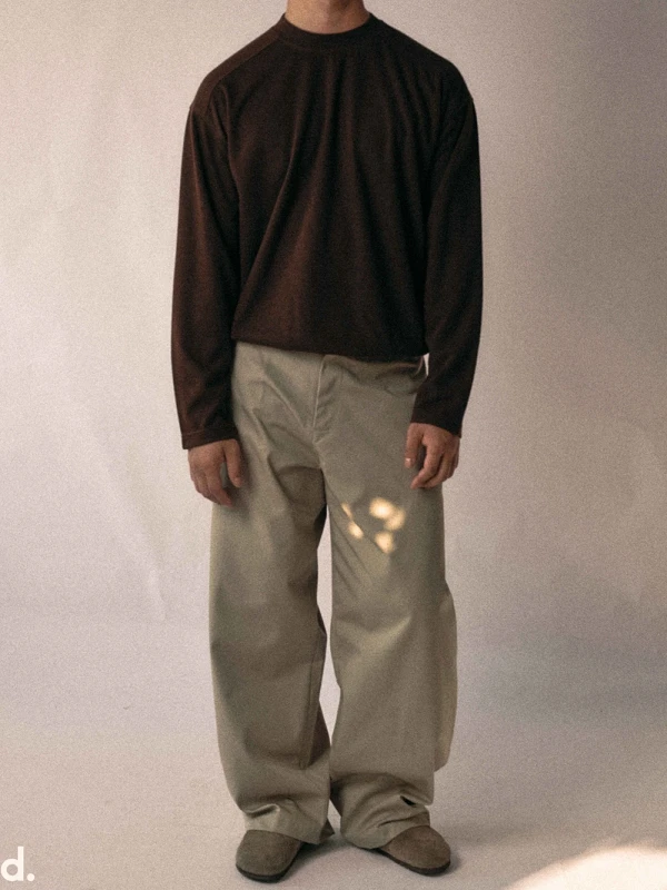 Quần Ống Rộng Form Barrel Chất Kaki PANTS 04 - Quần Ống Rộng Form Barrel Chất Kaki – De Basé