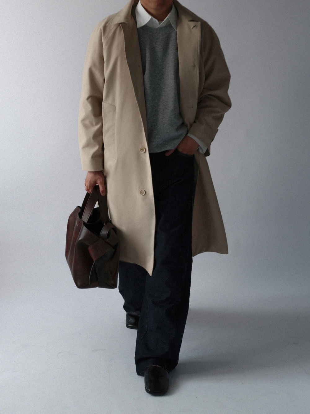Áo Khoác Kaki Dài Tay Cong TRENCH COAT 01 - Áo Khoác Kaki Dài Tay Cong – De Basé – ảnh 7