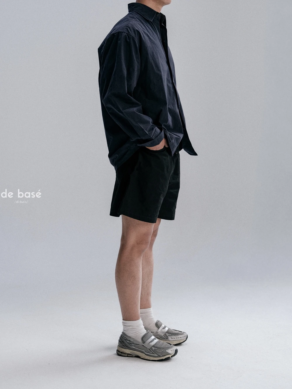 Áo Sơ Mi In Logo SHIRT 03 - Áo Sơ Mi In Logo – De Basé, màu xanh navy đậm – ảnh 6