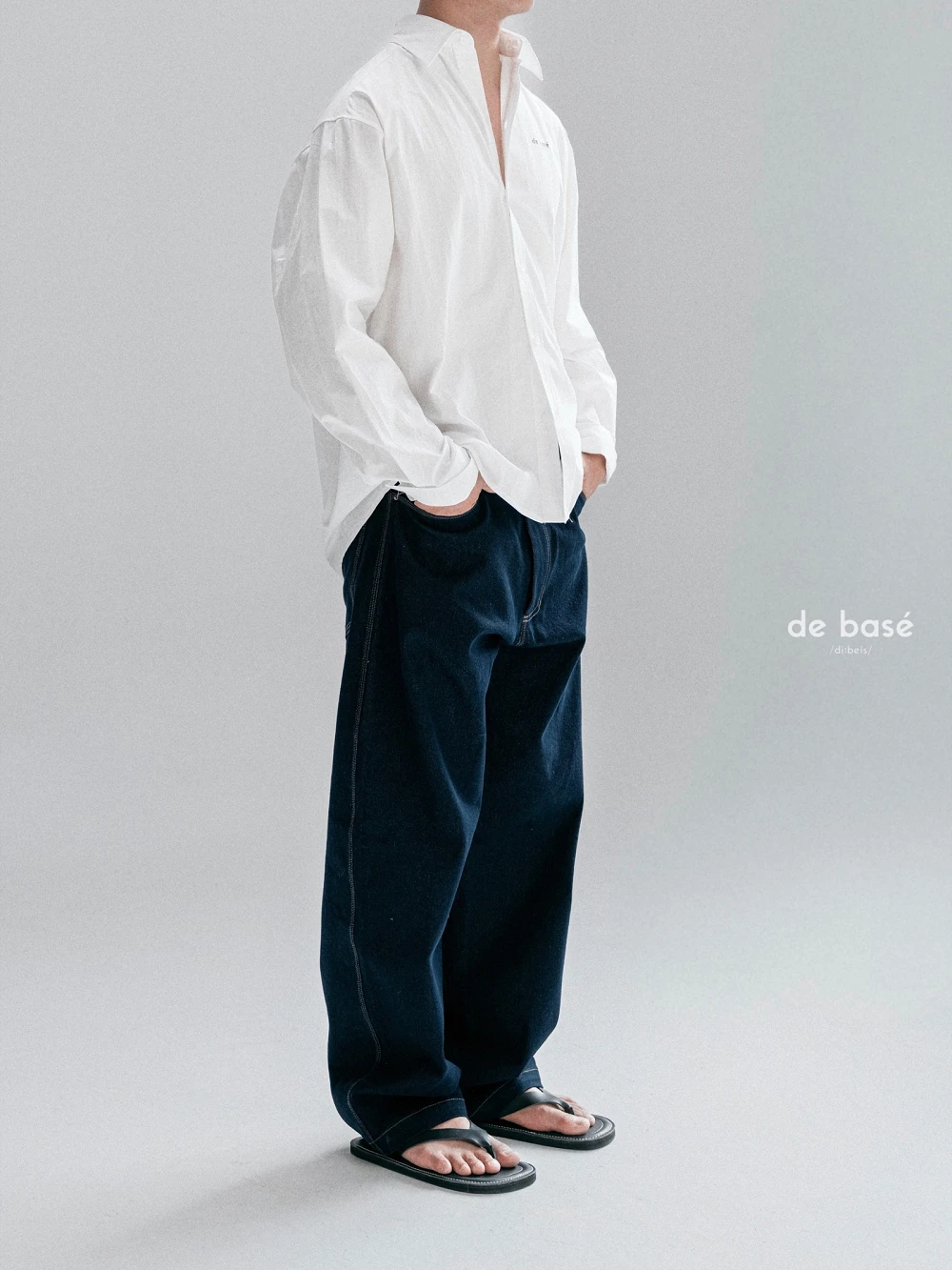 Áo Sơ Mi In Logo SHIRT 03 - Áo Sơ Mi In Logo – De Basé, màu xanh navy đậm – ảnh 7