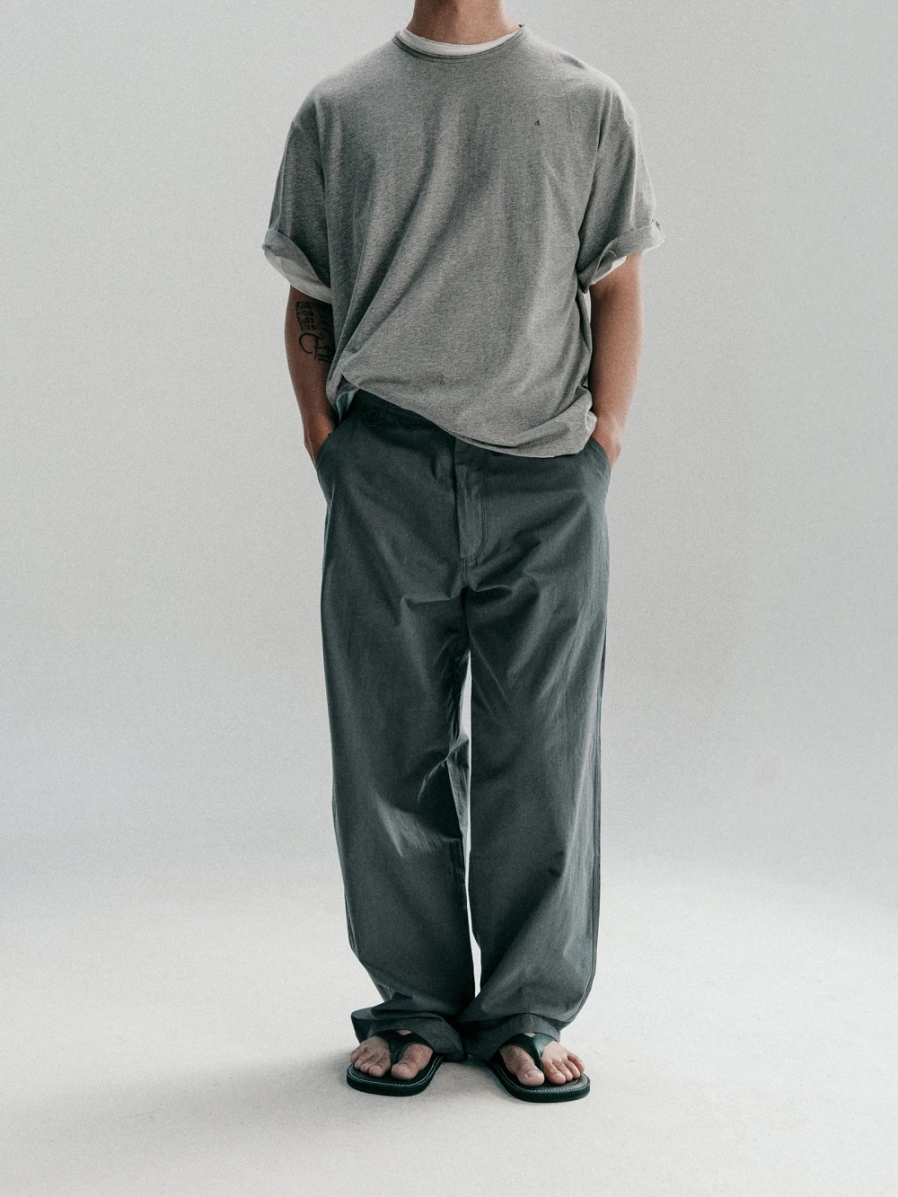 Quần Kaki Cotton Xám Cúc Cạp Quần PANTS 10 - Quần Kaki Cotton Xám Cúc Cạp Quần – De Basé