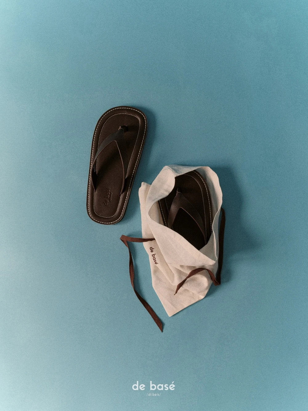 Dép Da Xỏ Ngón THONG SANDALS 01 - Dép Da Xỏ Ngón – De Basé, màu nâu – ảnh 2