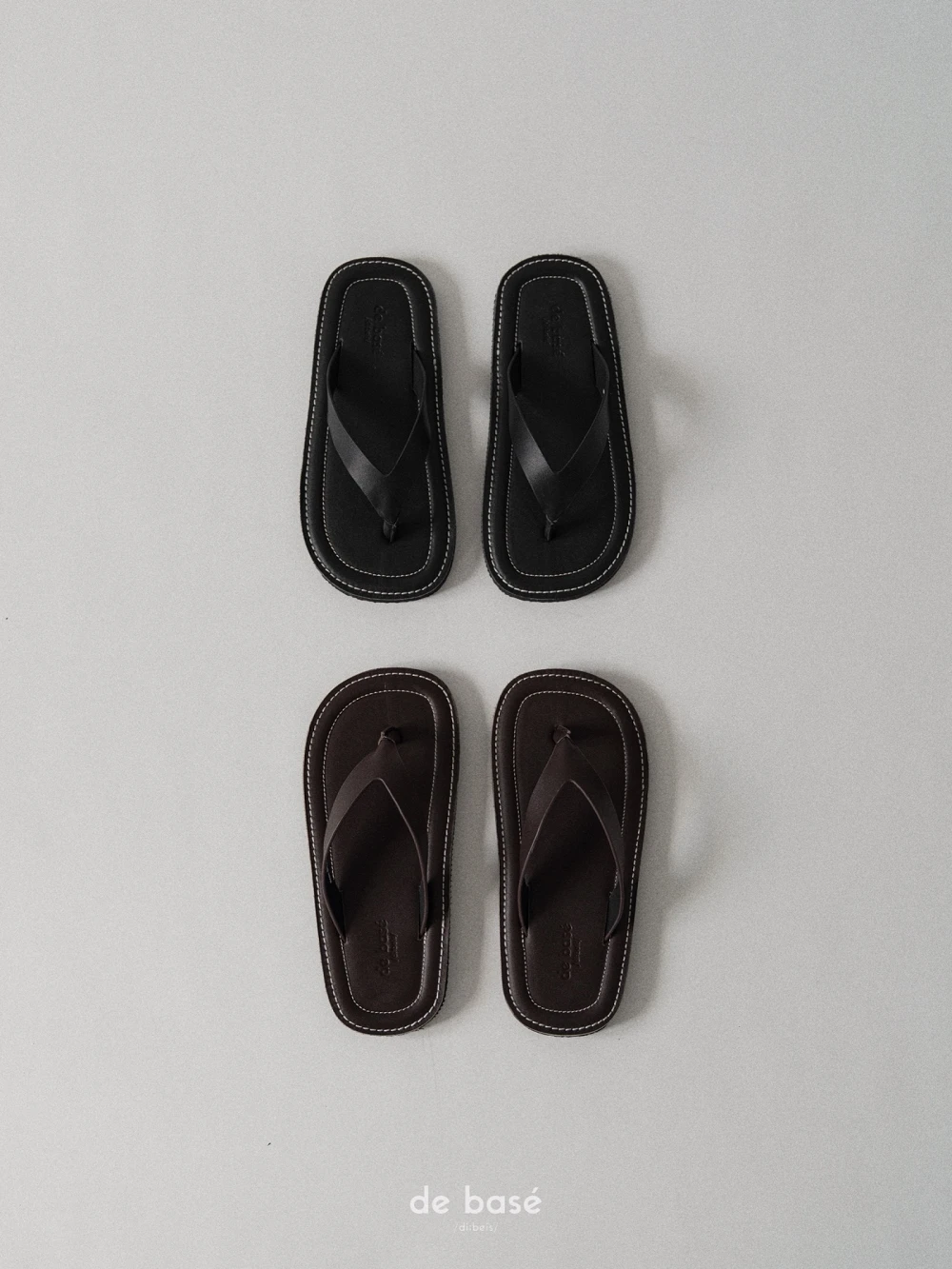 Dép Da Xỏ Ngón THONG SANDALS 01 - Dép Da Xỏ Ngón – De Basé, màu đen – ảnh 5