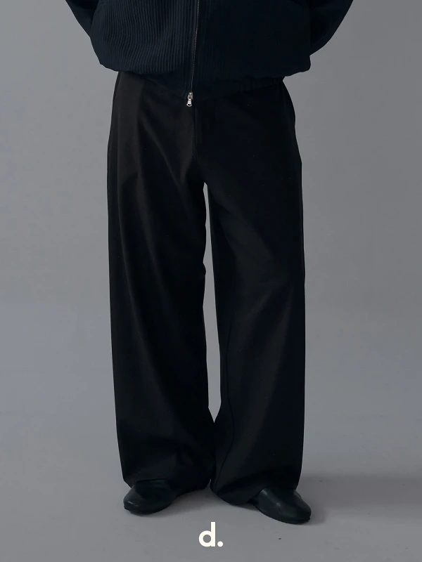 Quần Vải Đen Ống Cong TROUSERS 03 - Quần Vải Đen Ống Cong – De Basé