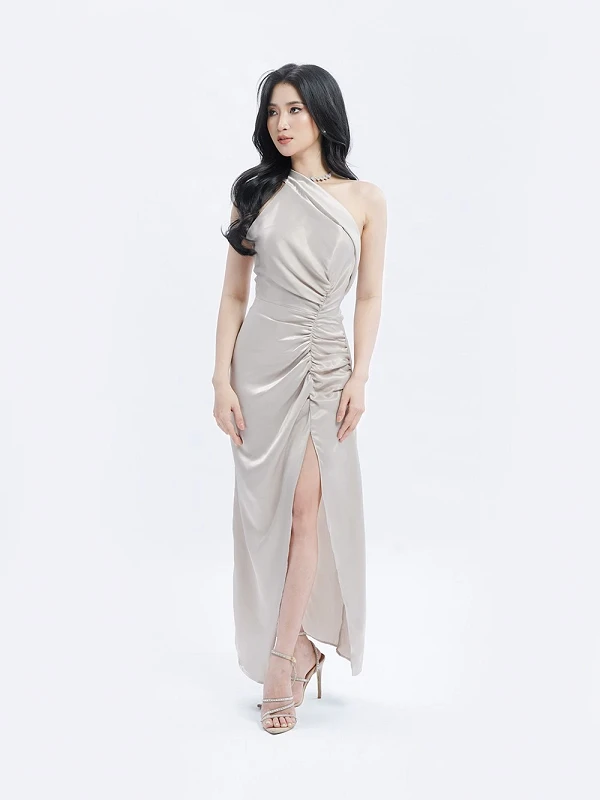 Đầm dáng ôm một vai Sammy Dress – Lụa Là